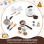 Corner Wooden Play Kitchen with Coffee Machine and Slide
