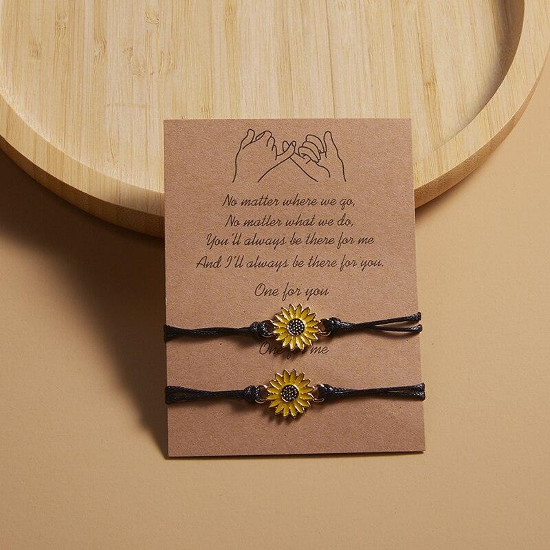 Bracelets en Corde de Coton Faits Main - Ensemble d'Amitié Ajustable