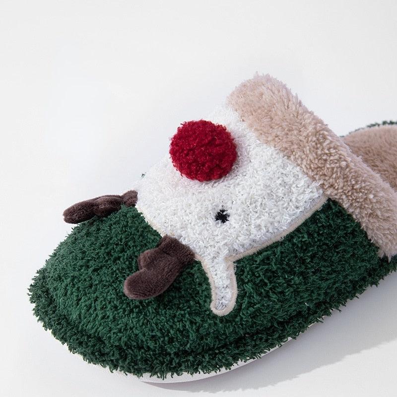 Zapatillas de algodón de felpa acogedoras para la comodidad invernal