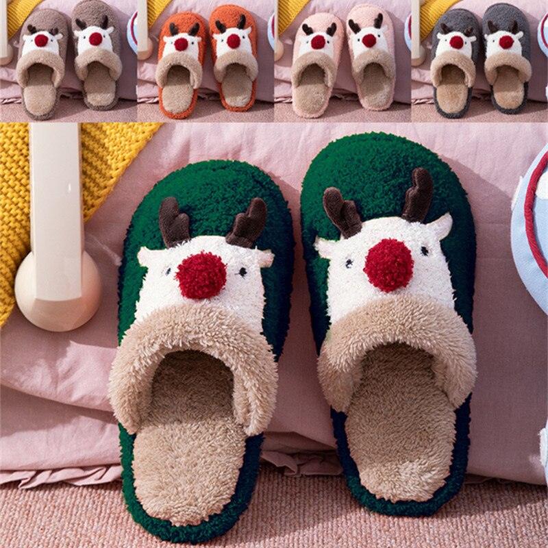 Zapatillas de algodón de felpa acogedoras para la comodidad invernal