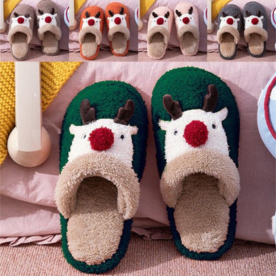 Zapatillas de algodón de felpa acogedoras para la comodidad invernal