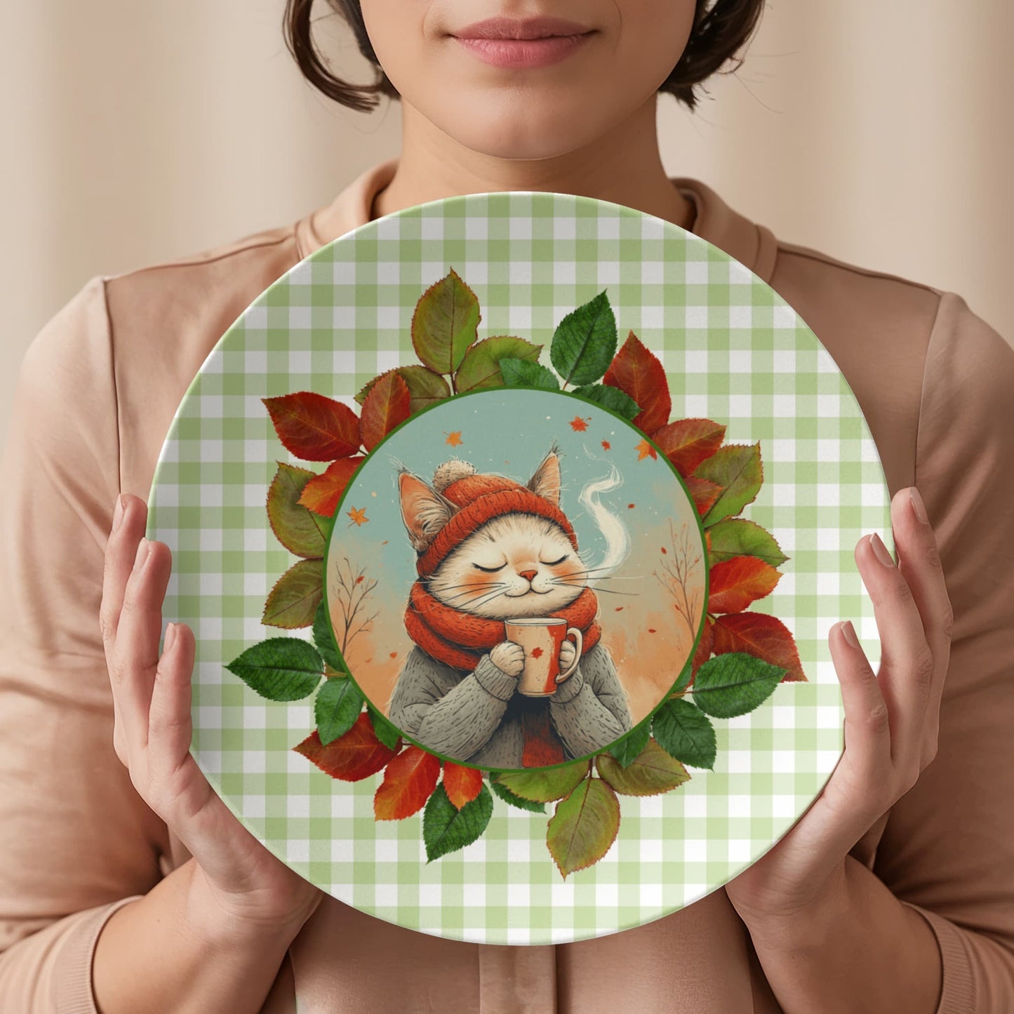 Assiette Collectible Country Autumn Kitty
