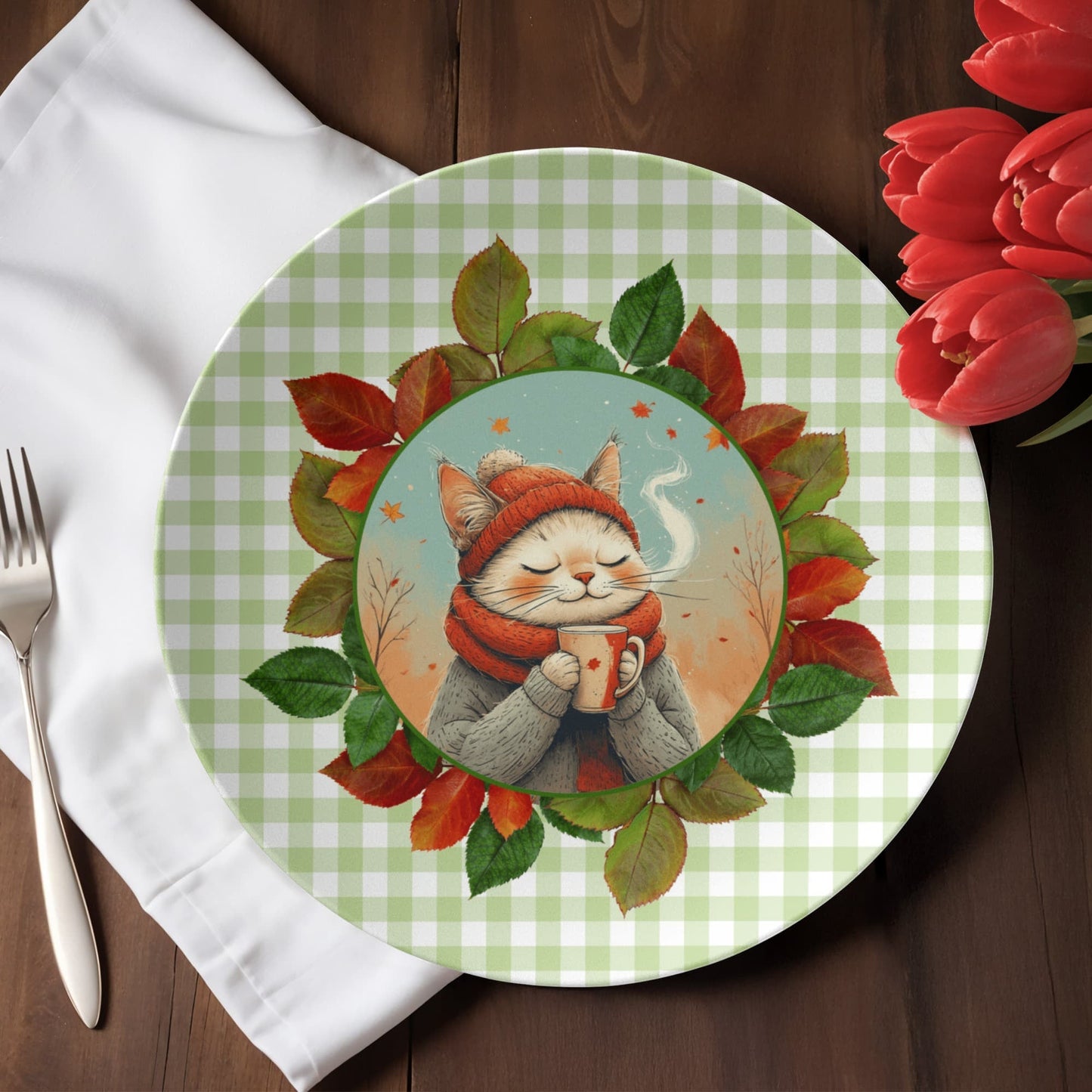 Assiette Collectible Country Autumn Kitty