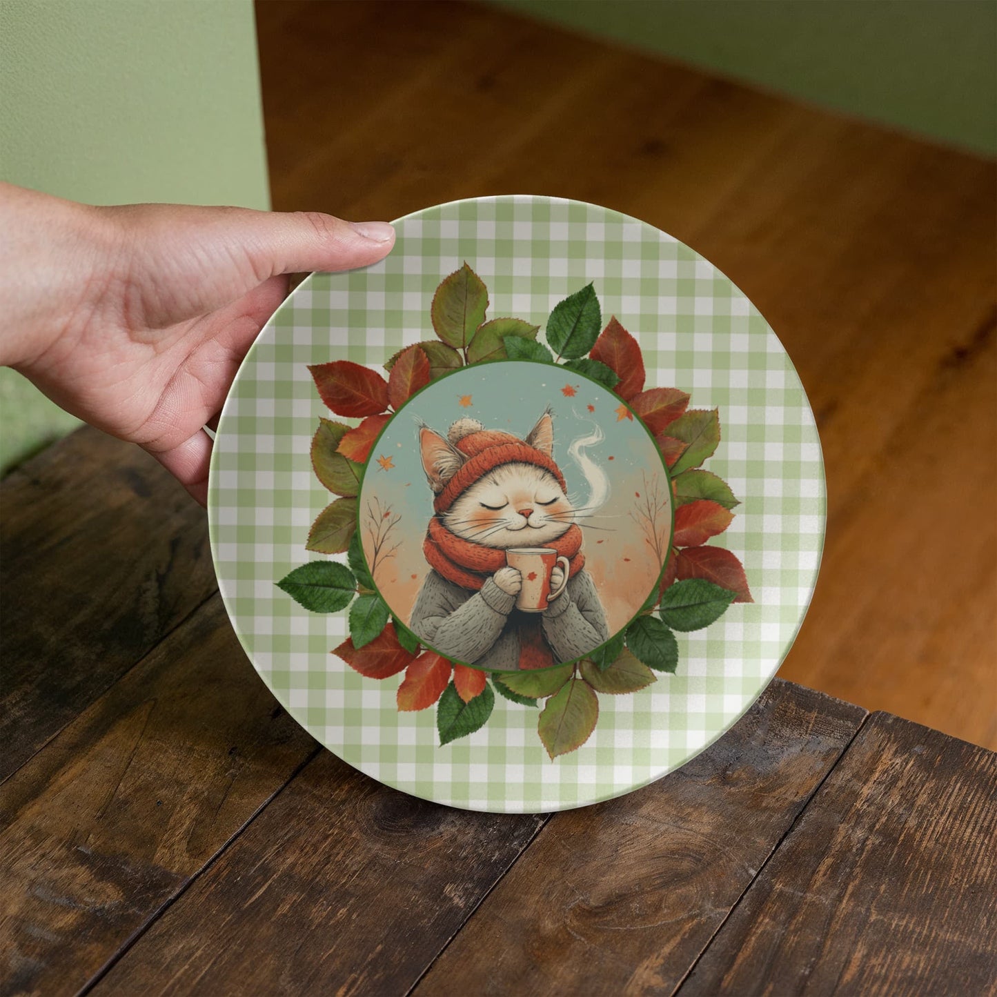 Assiette Collectible Country Autumn Kitty