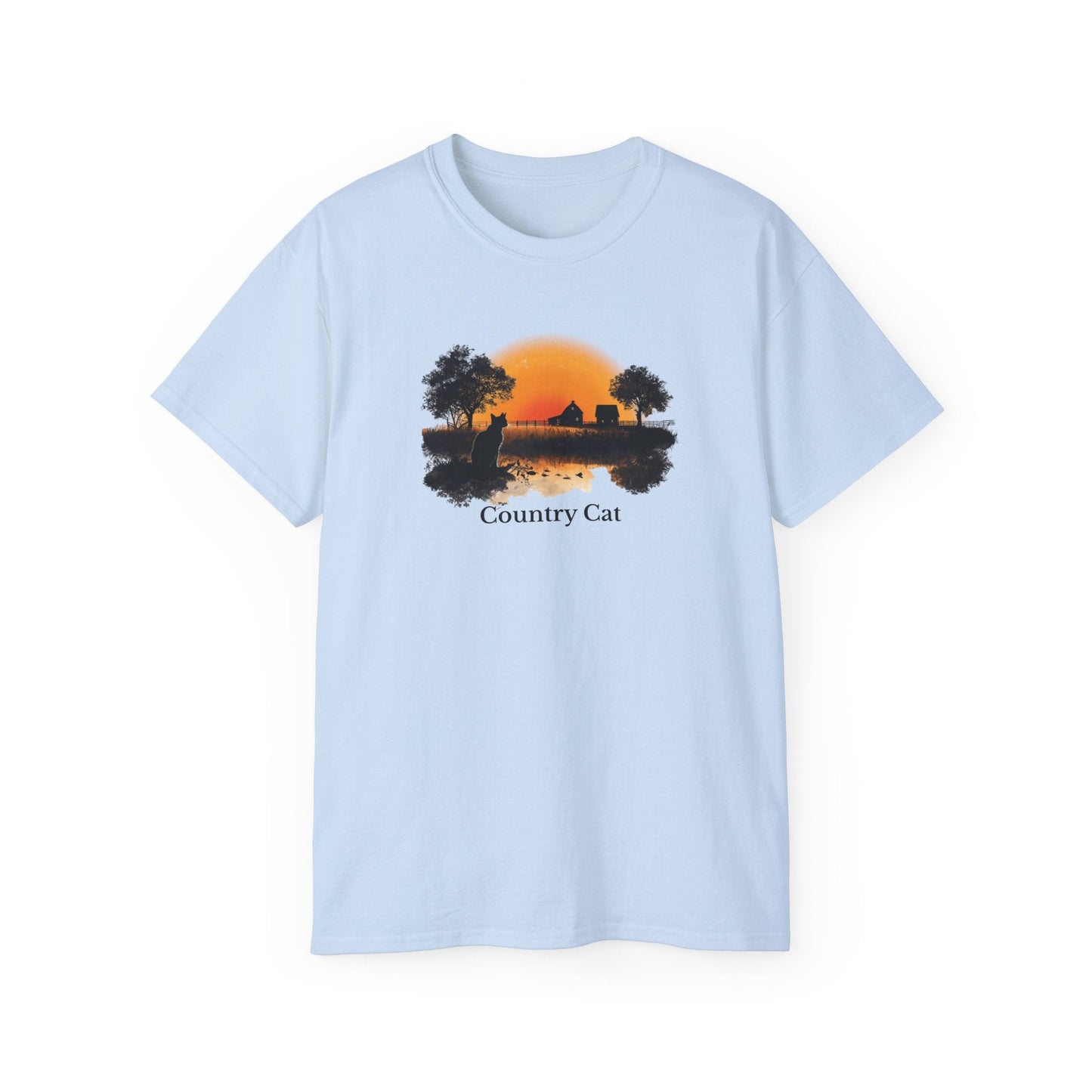 T-shirt graphique unisexe Country Cat