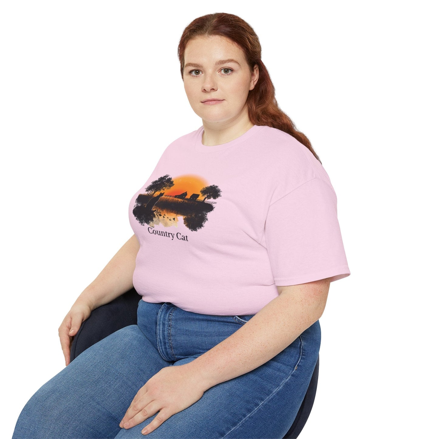 T-shirt graphique unisexe Country Cat