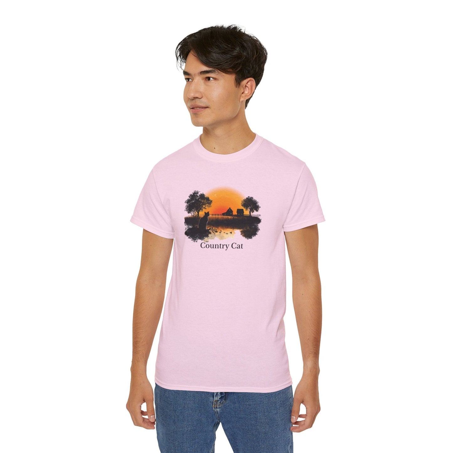T-shirt graphique unisexe Country Cat