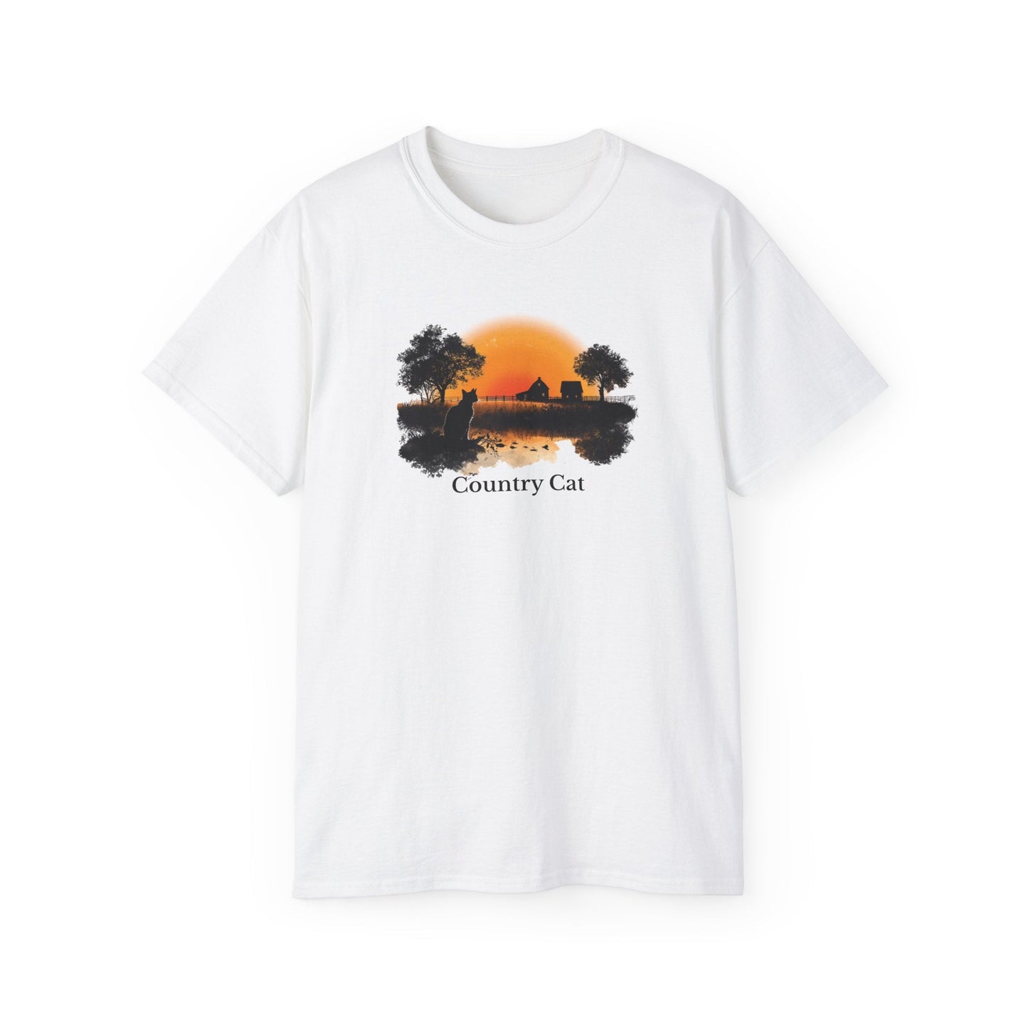 T-shirt graphique unisexe Country Cat
