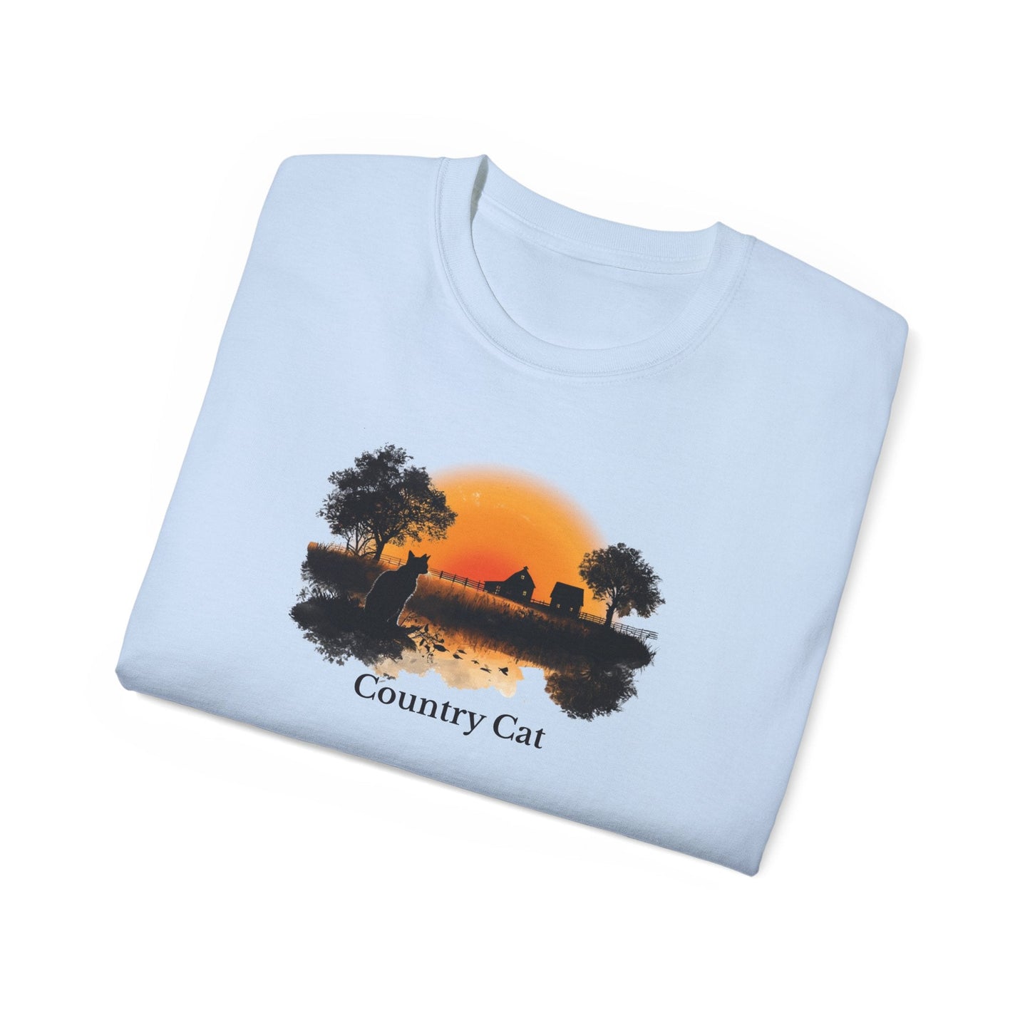T-shirt graphique unisexe Country Cat