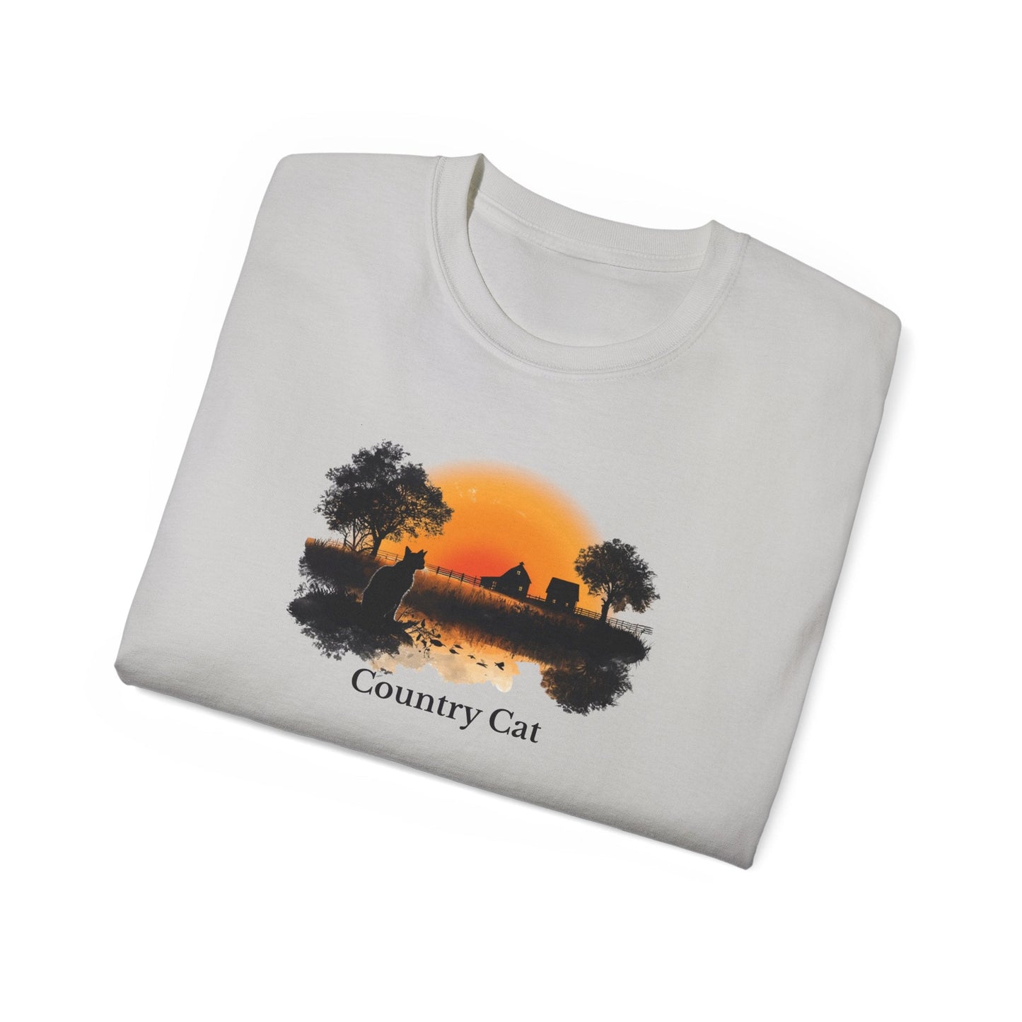 T-shirt graphique unisexe Country Cat