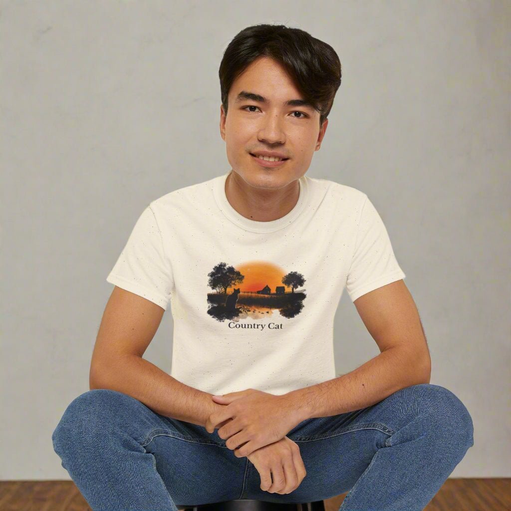 T-shirt graphique unisexe Country Cat