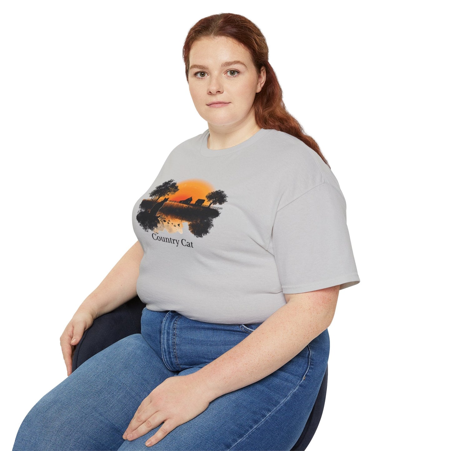 T-shirt graphique unisexe Country Cat
