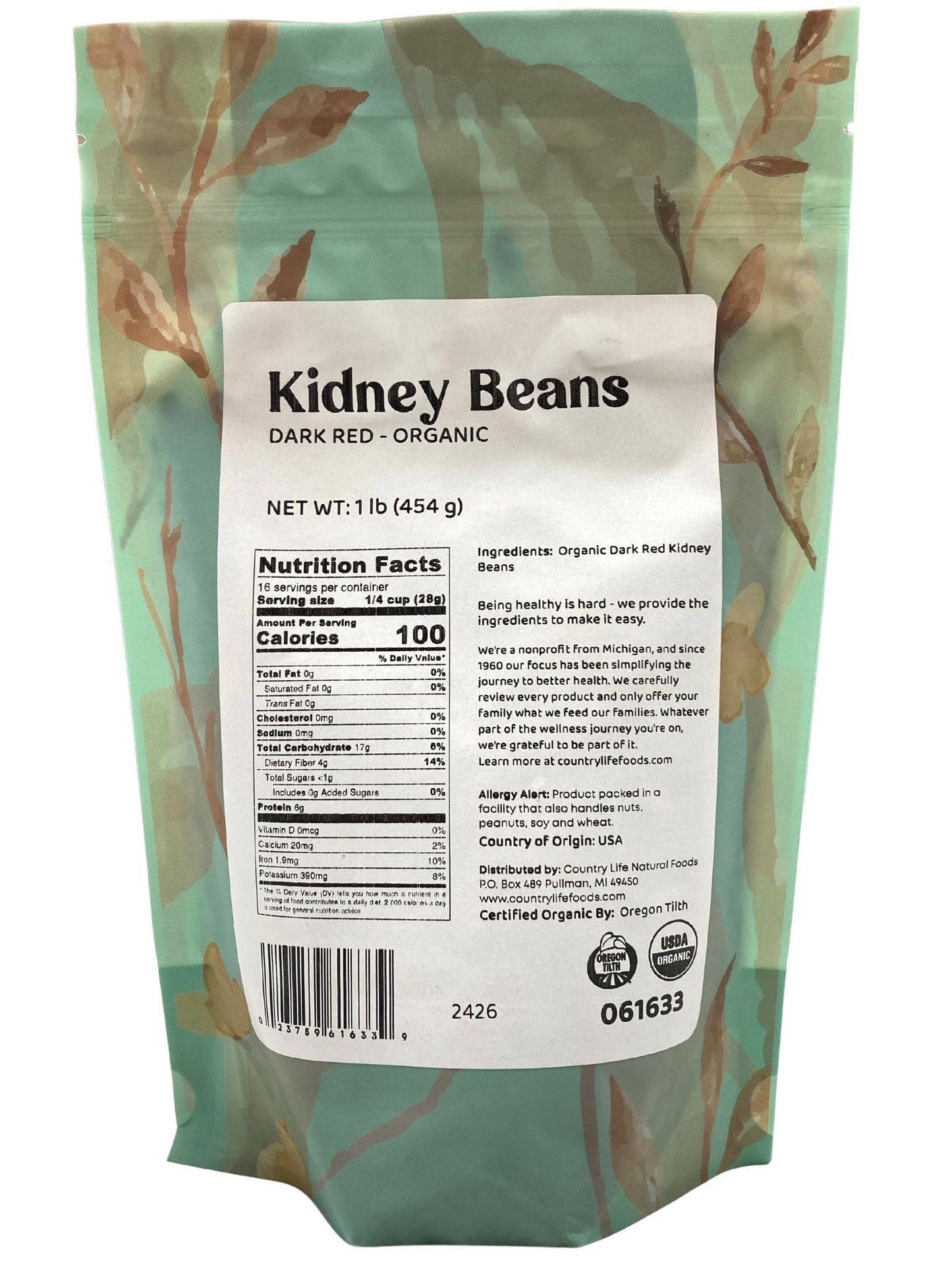 Organic Dark Red Kidney Beans - Premium Quality
