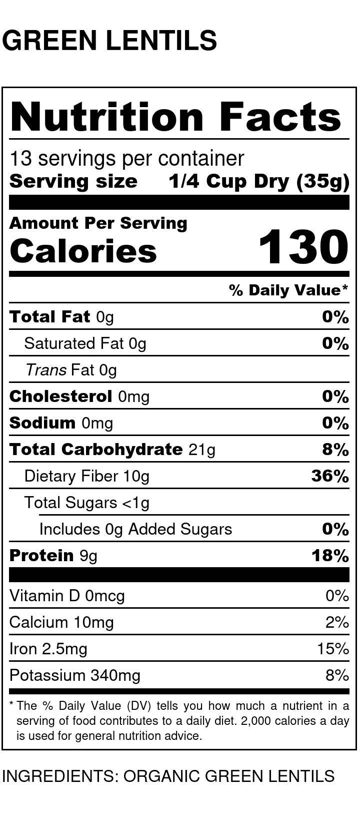 Organic Green Lentils – Hearty & Versatile | CLNF