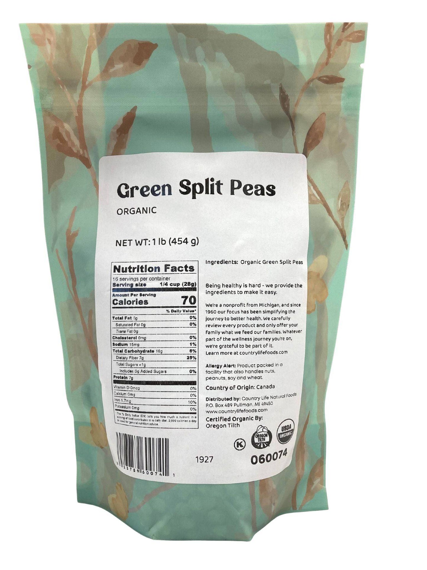 Organic Green Split Peas - Nutrient-Rich Legumes