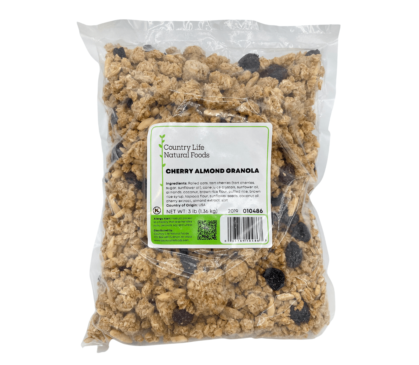 Granola aux cerises et aux amandes cuit lentement