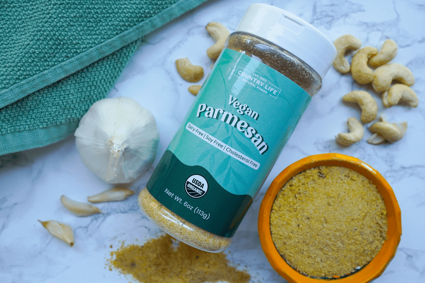 Alternativa de Queso Parmesano Vegano Orgánico