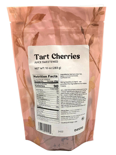 Tart Dried Cherries – Lightly Sweetened with Apple Juice – CLNF