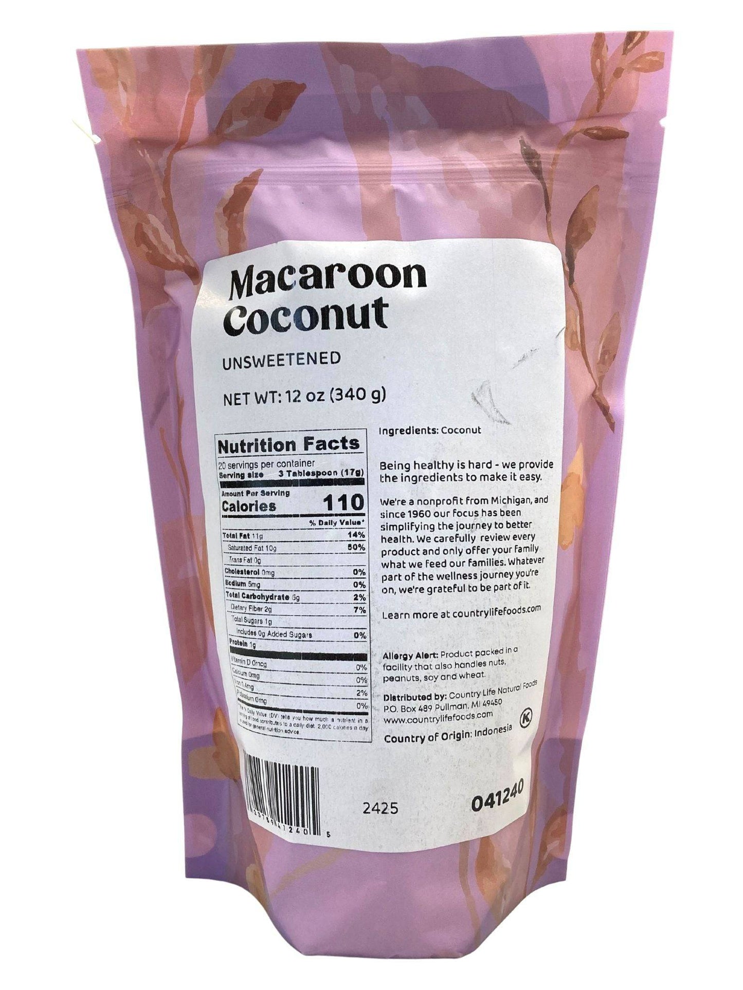 Macaroon de Coco Sin Azúcar Premium