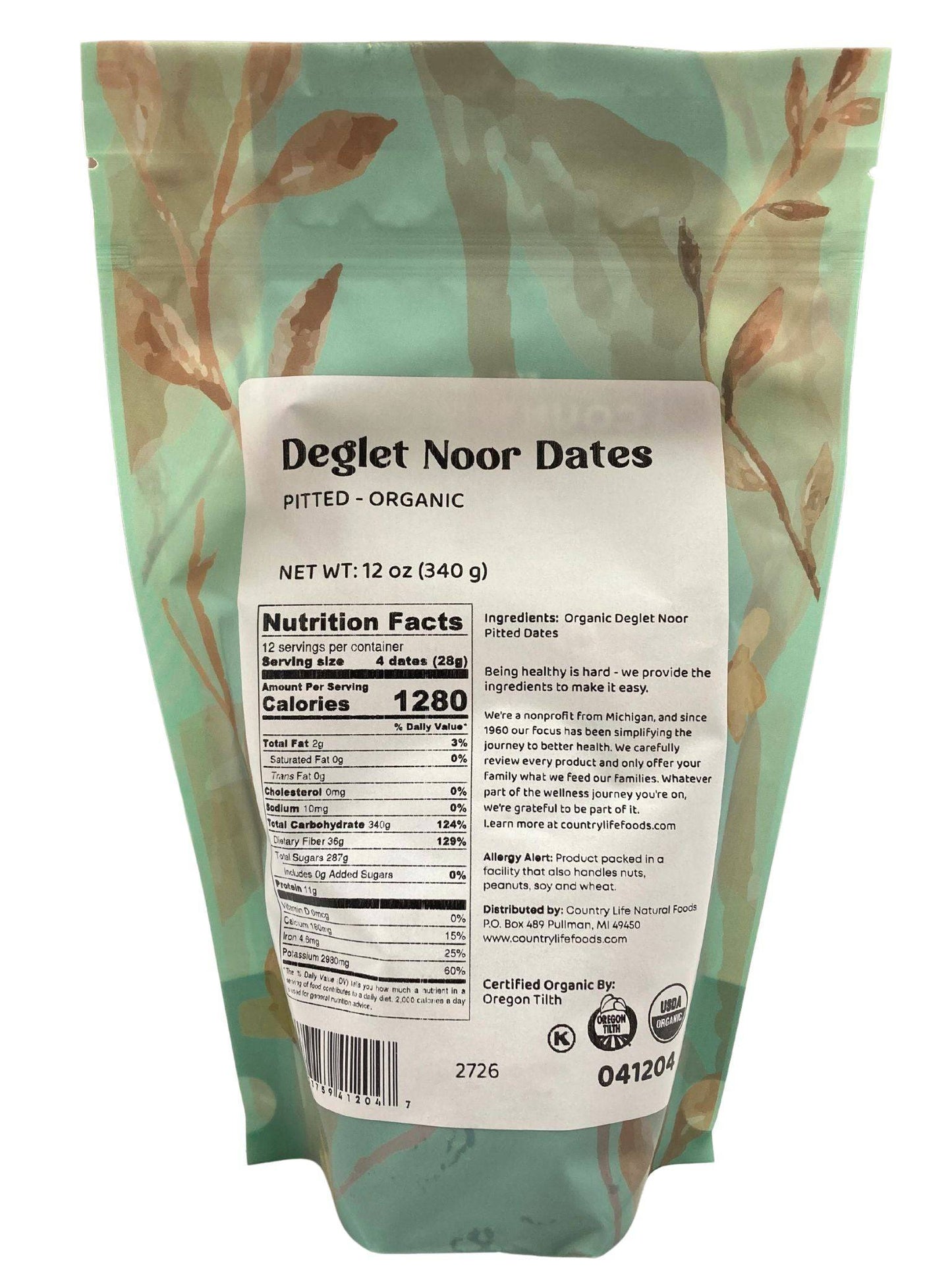 Dattes Deglet Noor biologiques - Dénoyautées et naturellement sucrées