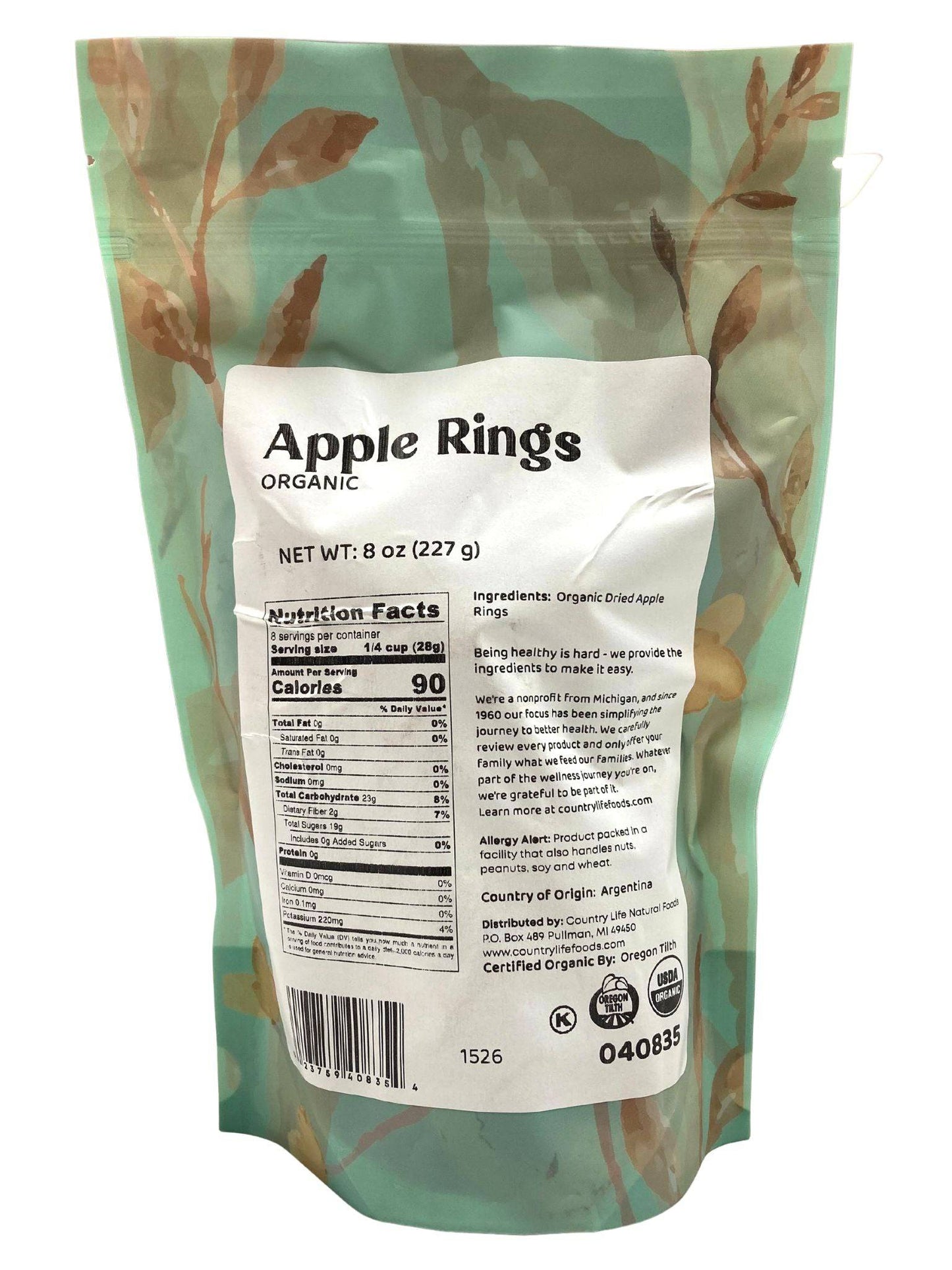 Anillos de Manzana Secos Orgánicos - Snack Premium
