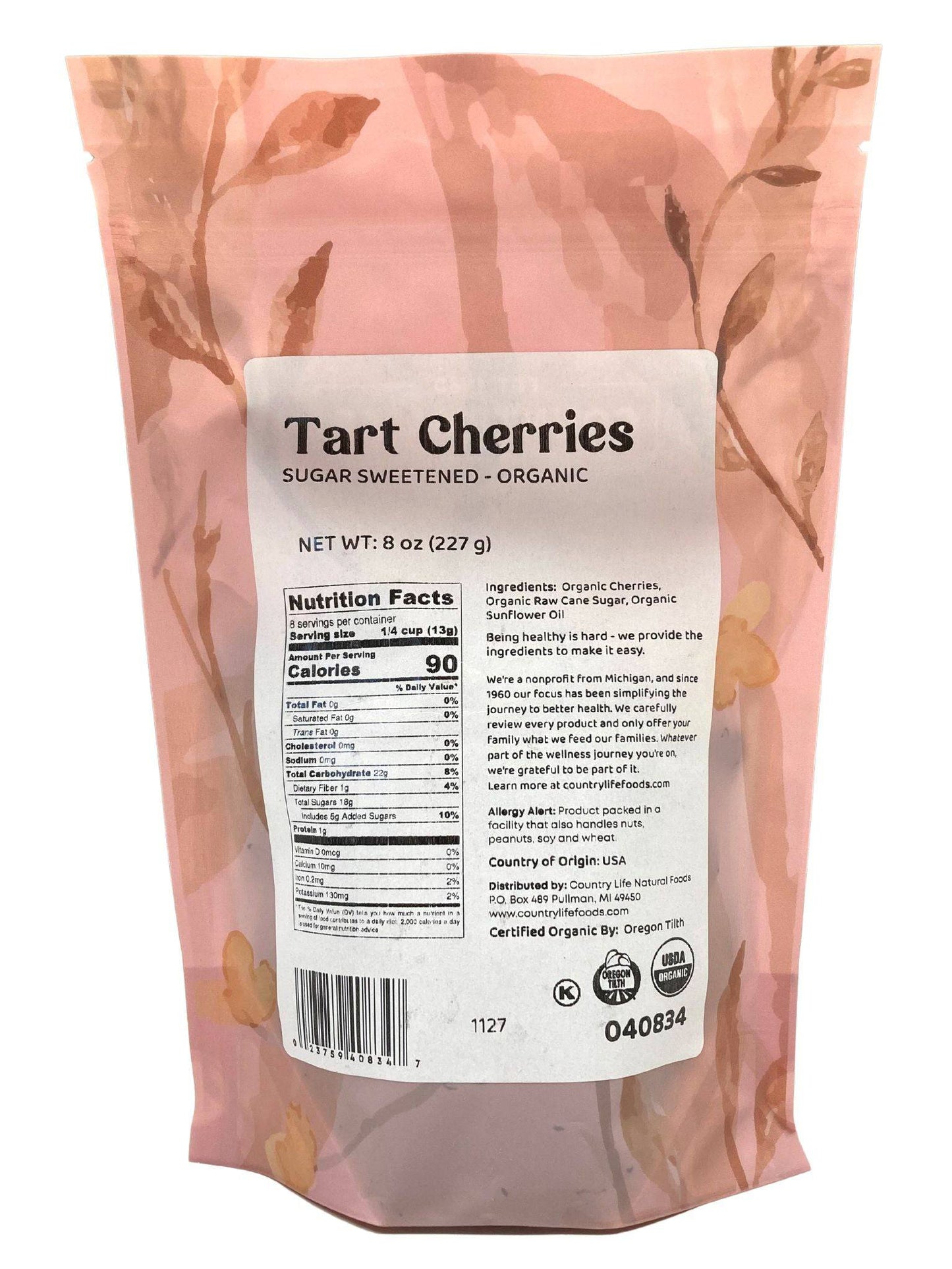 Cerises acidulées biologiques, sucrées au sucre