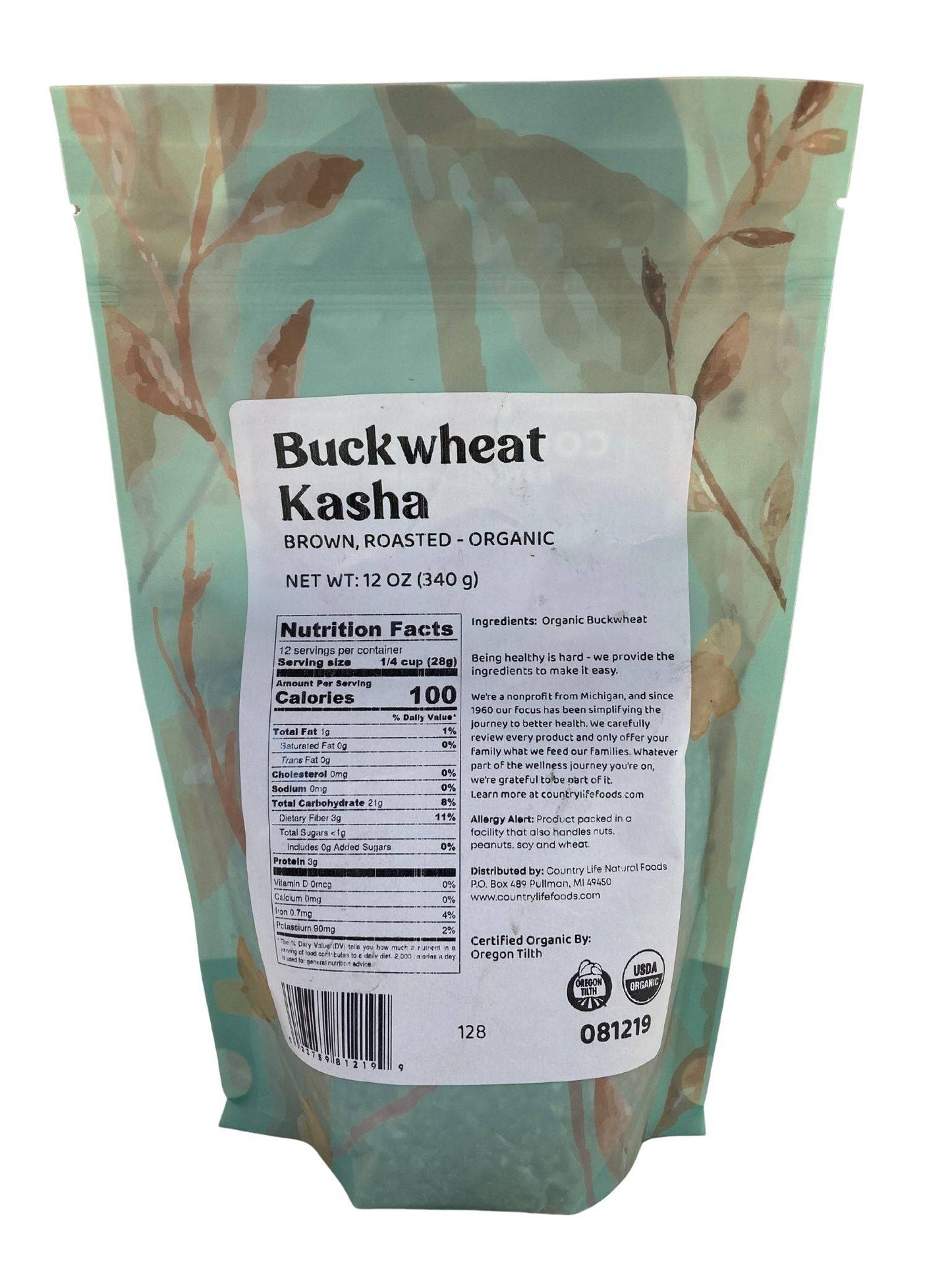 Kasha de Trigo Sarraceno Orgánico Tostado Marrón