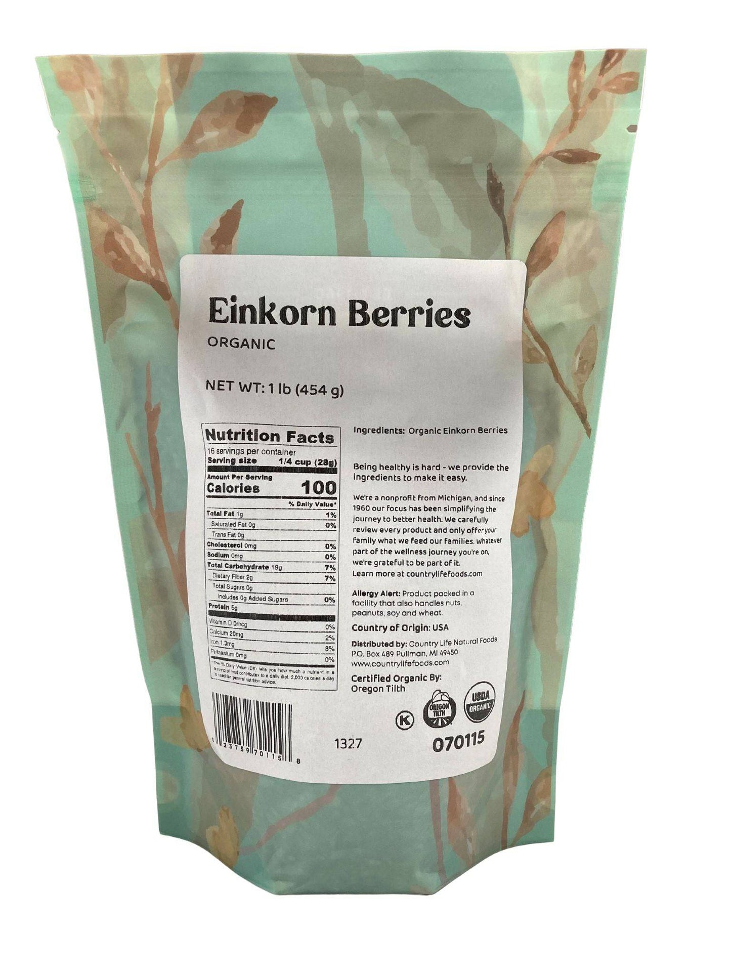 Organic Einkorn Berries – Ancient Grain Whole Berries (1 lb, 5 lb, 25 lb)