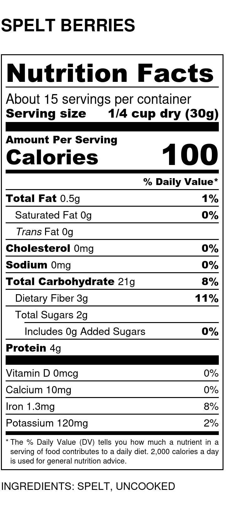 Organic Spelt Berries – Ancient Grain Whole Berries (1 lb & 5 lb)