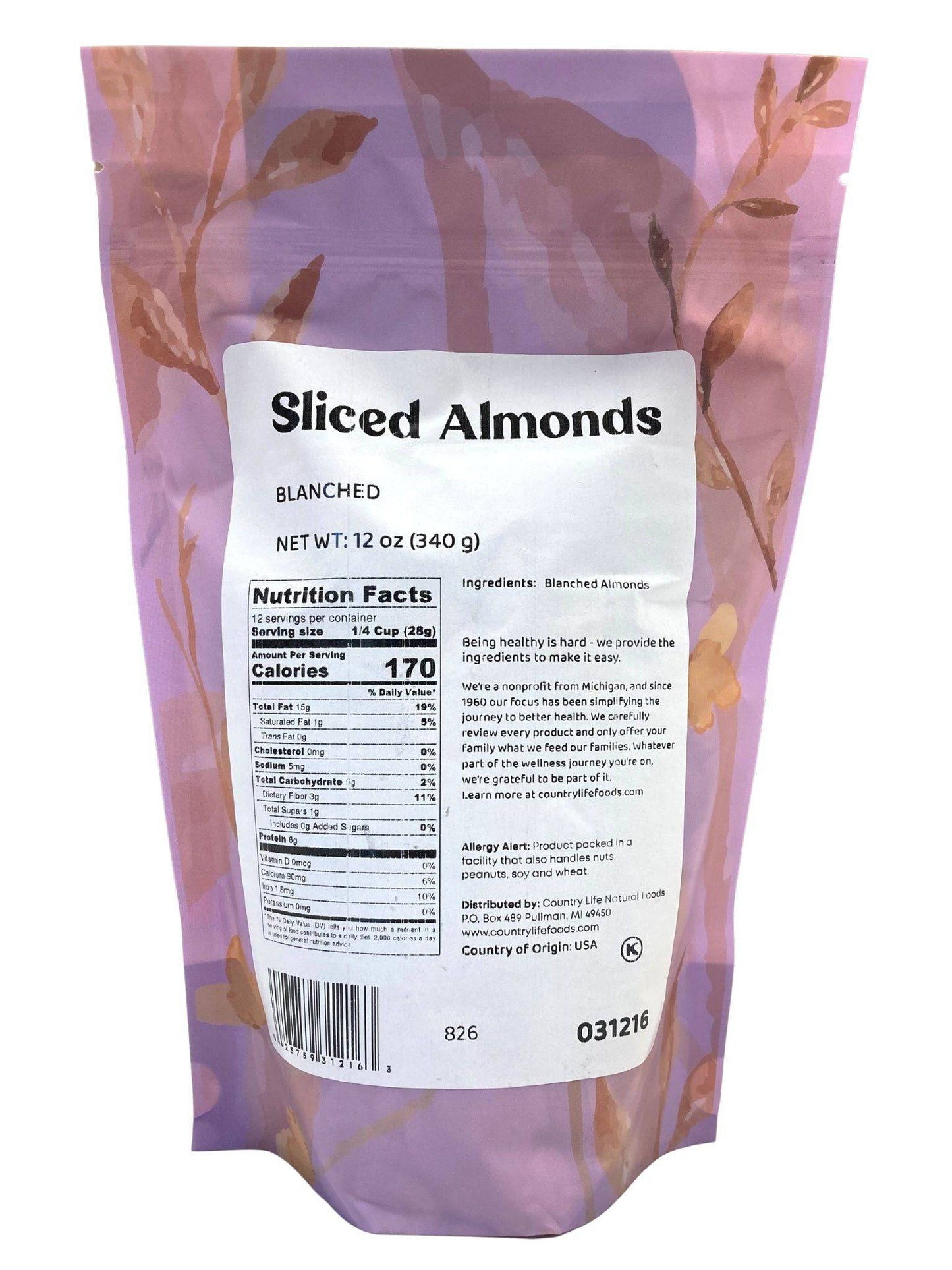 Amandes Slices Blanchies - Qualité Supérieure