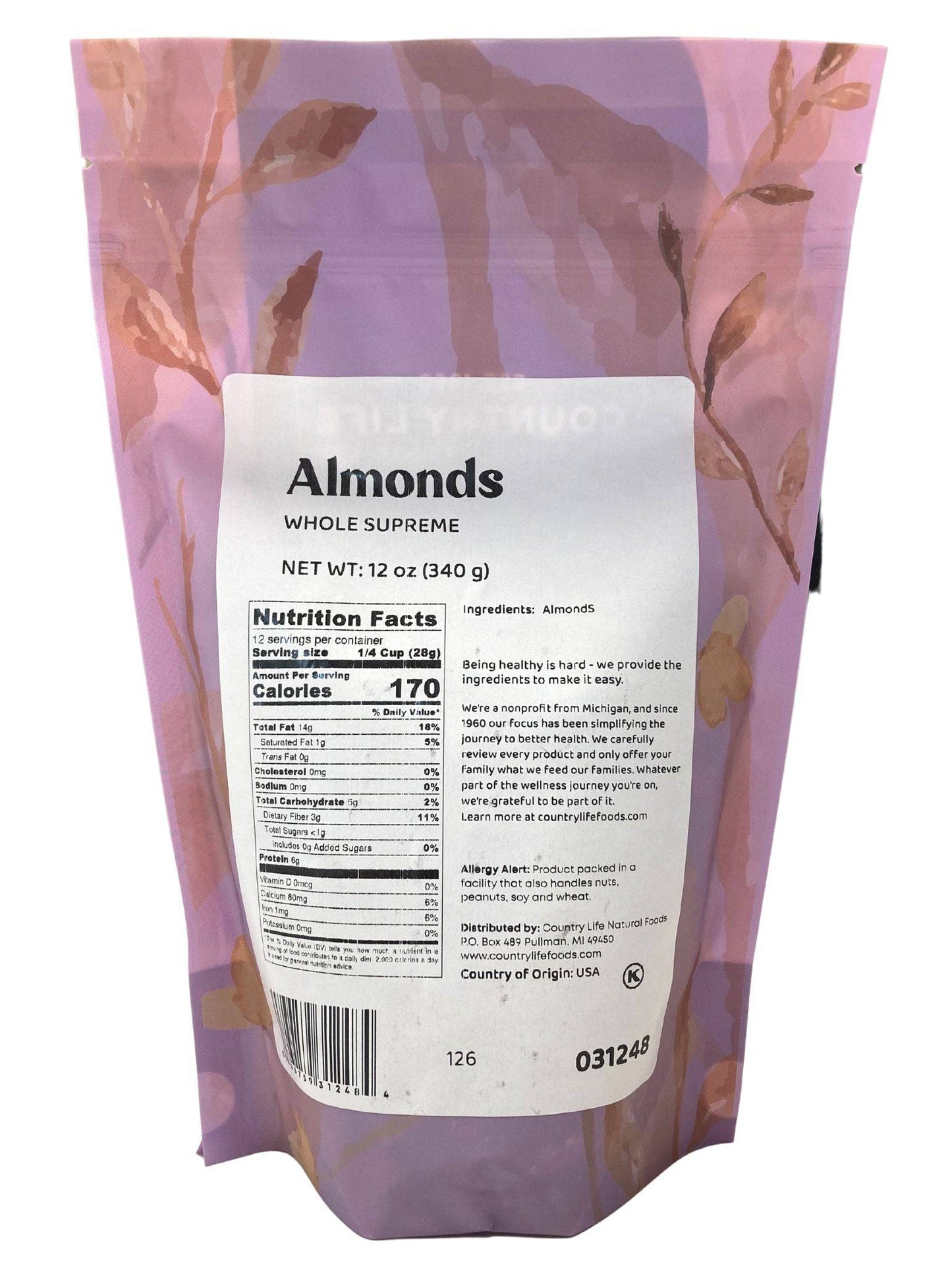 Raw Almonds – California Almonds for Snacking & Baking (12 oz, 5 lb, 25 lb)