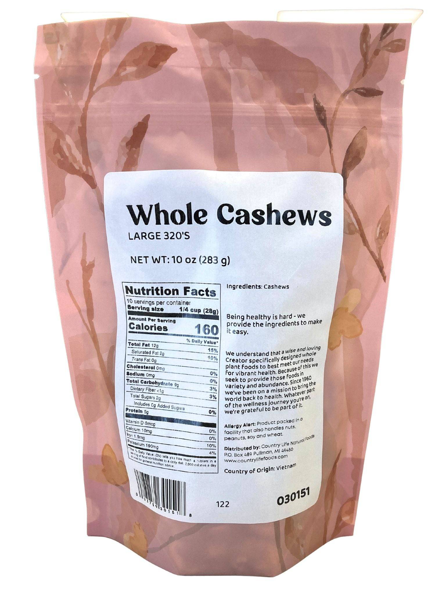 Delicious Whole Cashews - Crunchy & Nutritious Snack - Korvel
