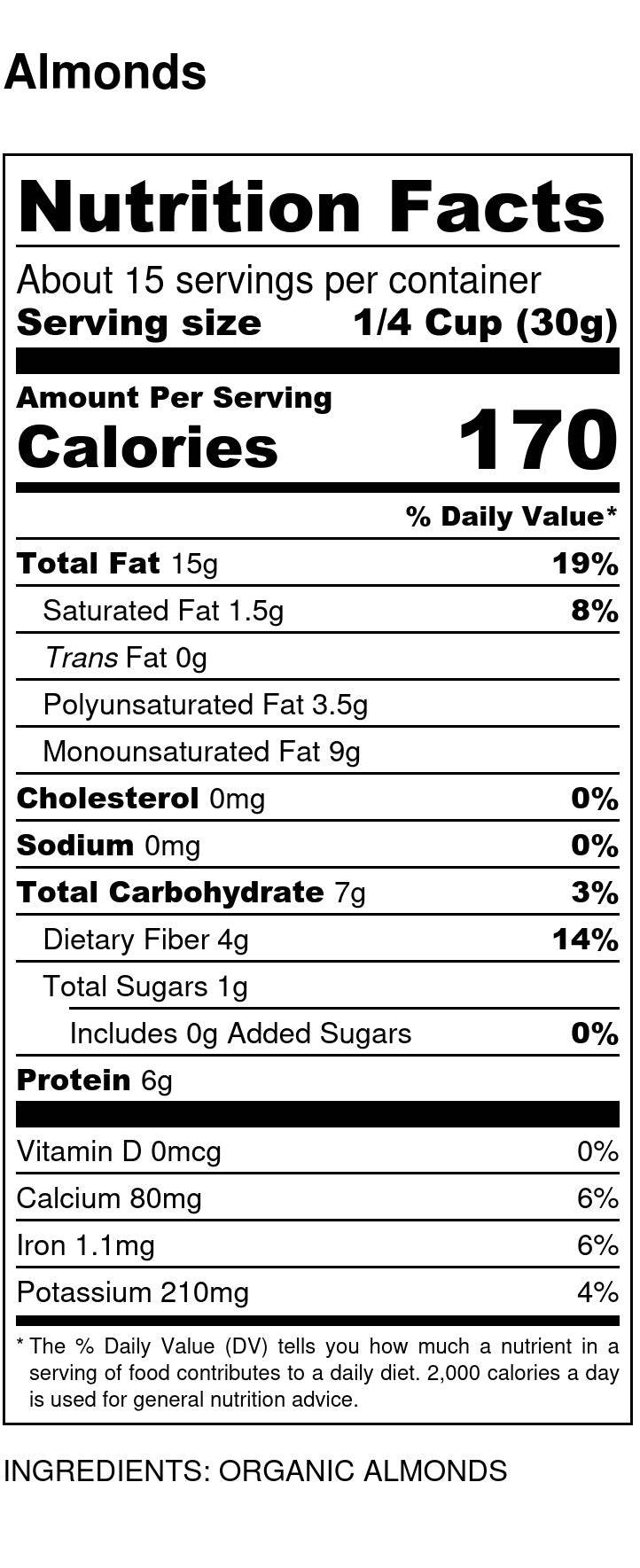 Organic Whole Almonds – Raw, Crunchy & Versatile | CLNF