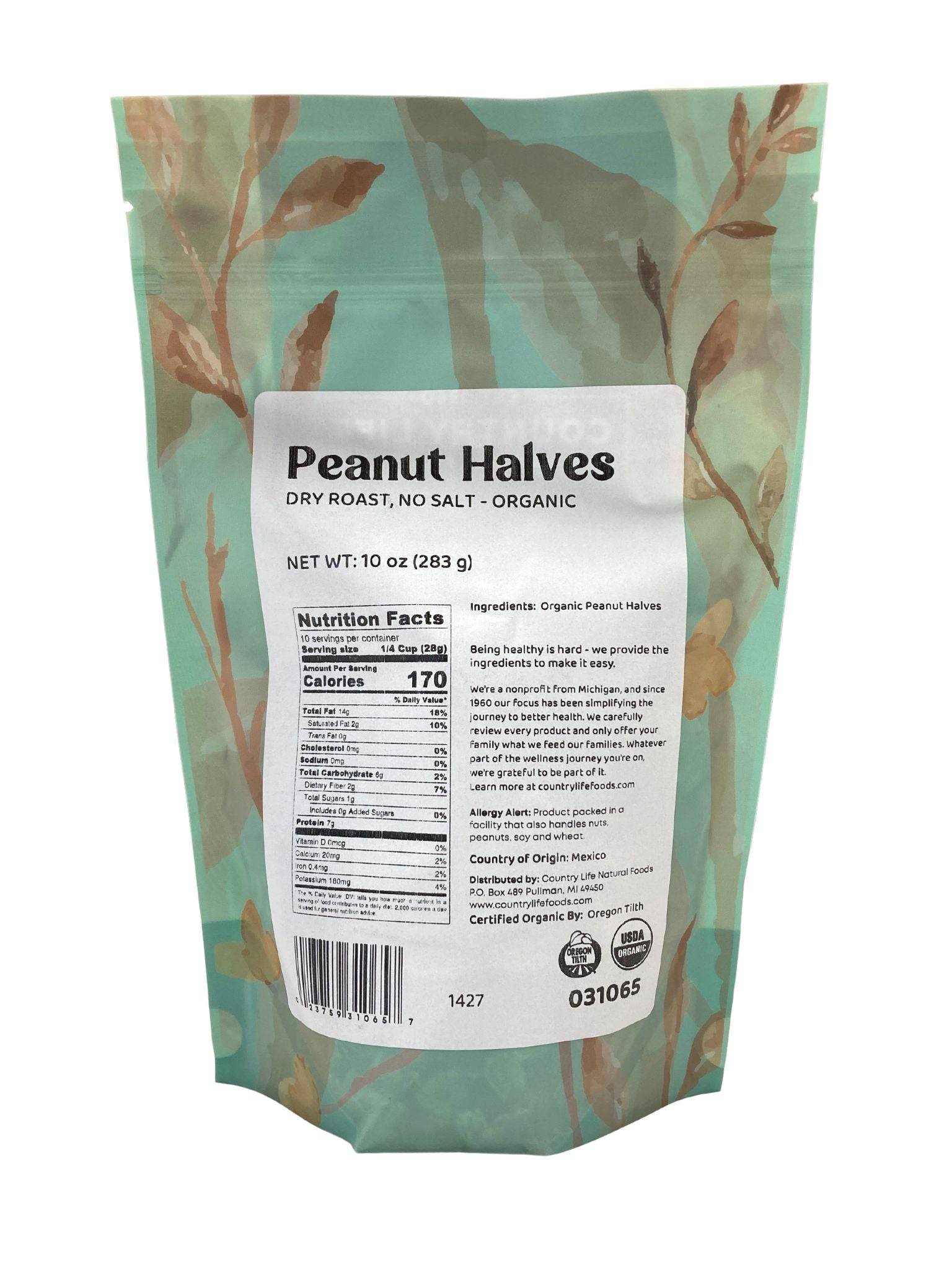 Organic Dry Roasted Peanuts, Unsalted - Snack Smart! - Korvel