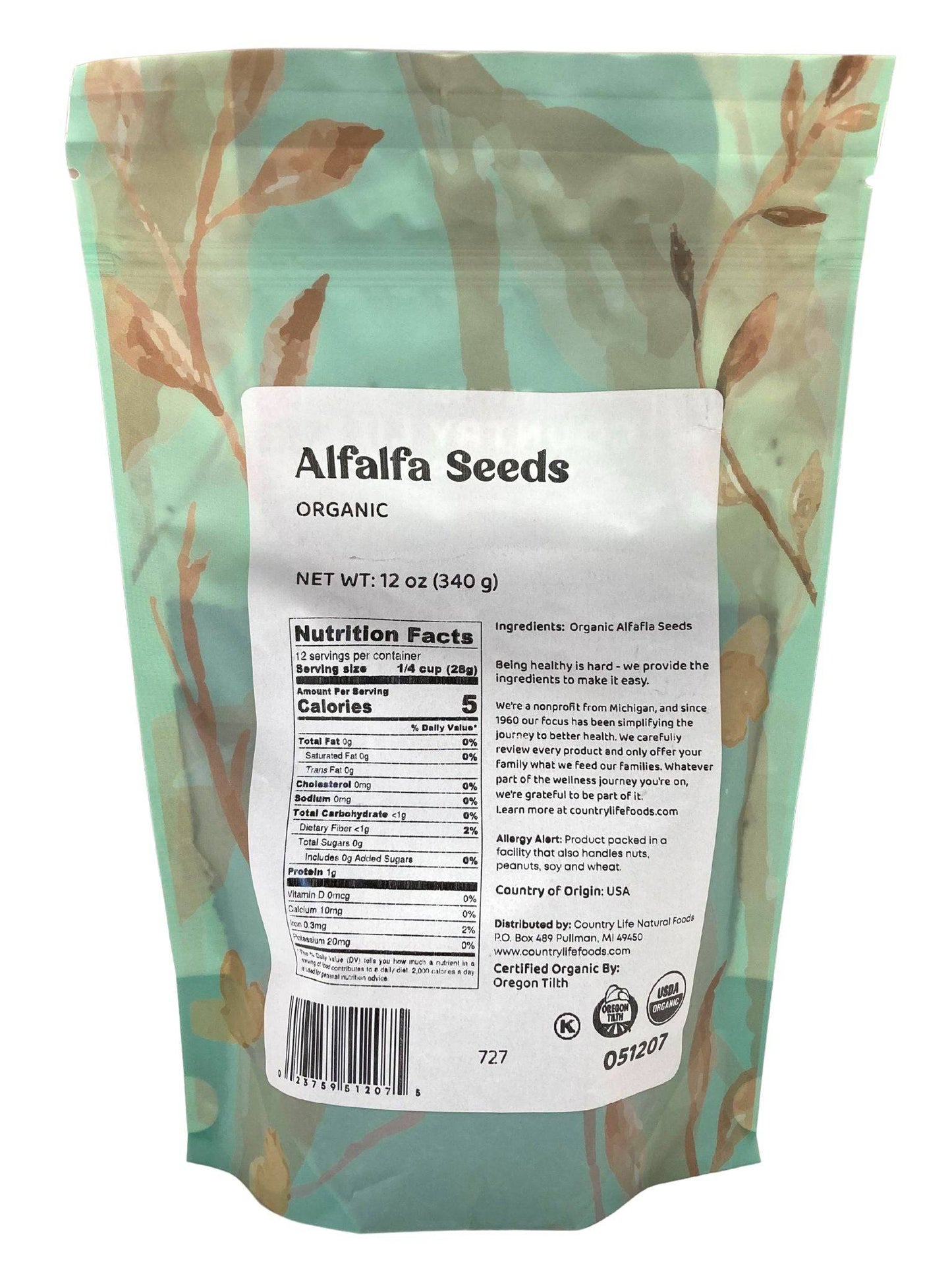 Semillas de Alfalfa Orgánicas para Germinar