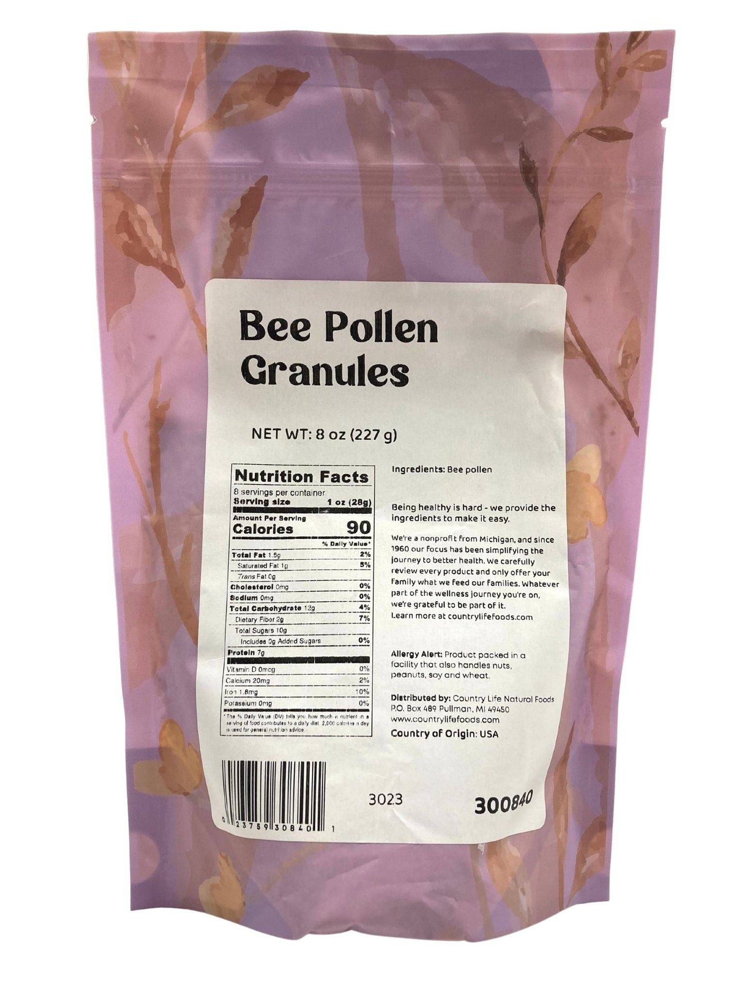 Bee Pollen Granules – Natural Whole Food from the Hive (8 oz)
