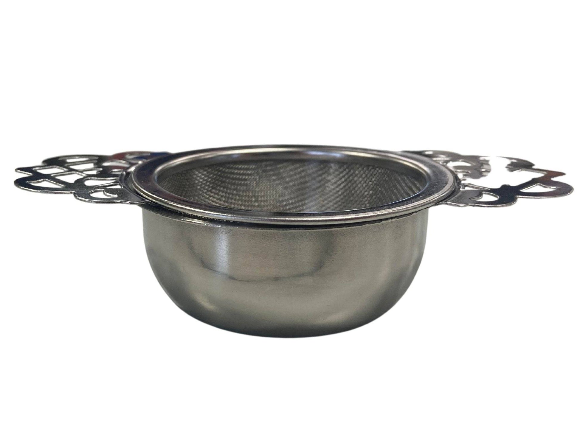 Premium Stainless Steel Mesh Tea Strainer with Drip Bowl - Korvel