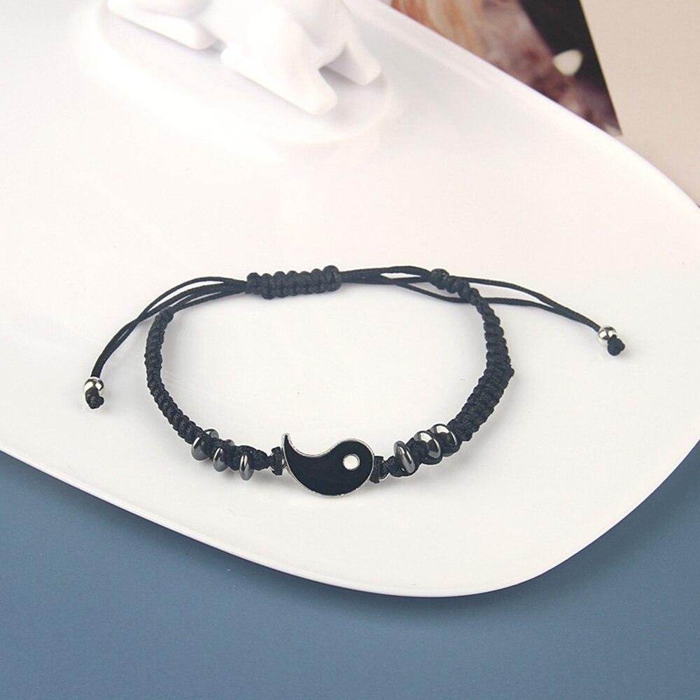 Bracelets en corde tressée ajustables pour couples