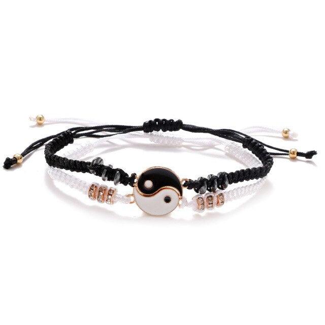 Bracelets en corde tressée ajustables pour couples