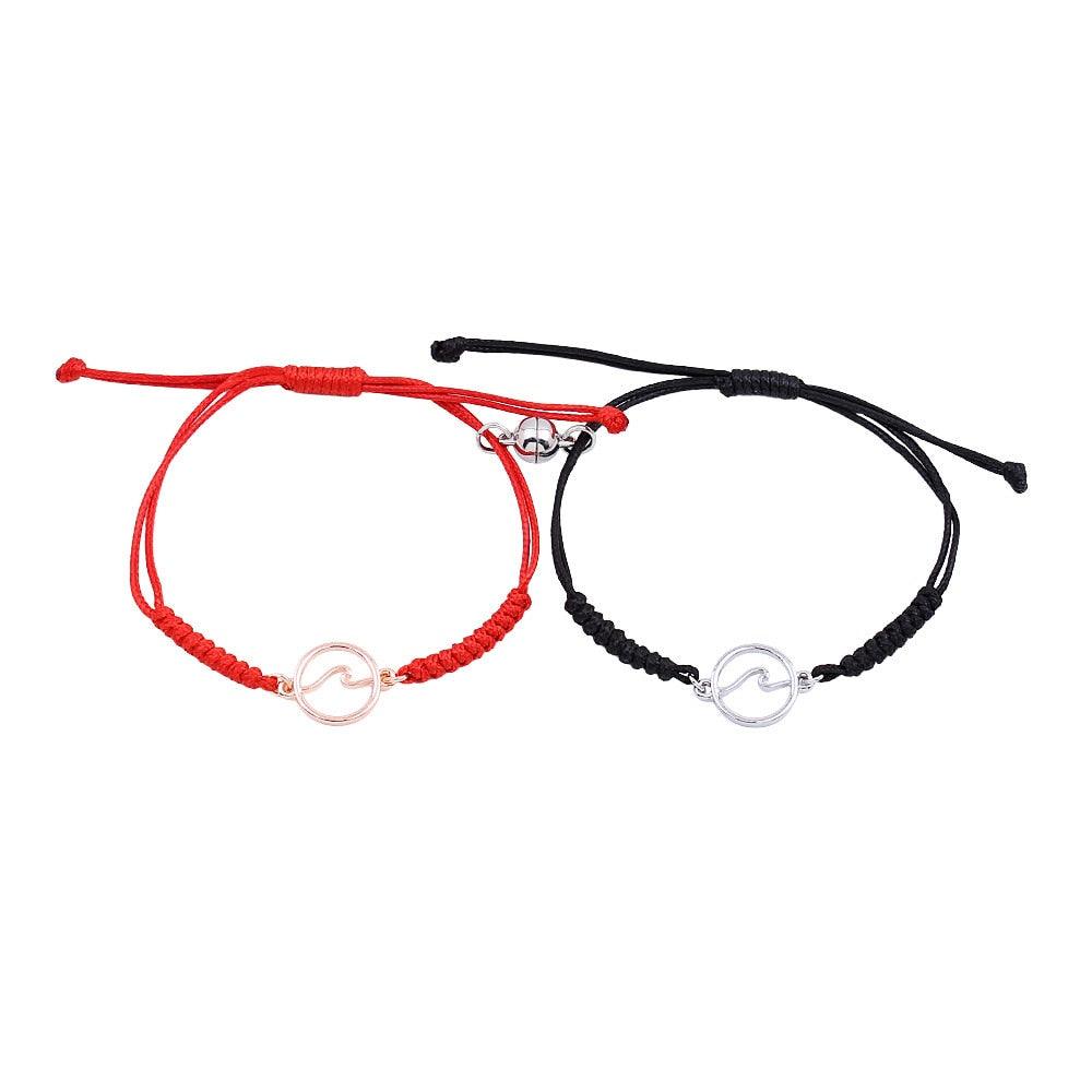 Bracelets Magnétiques pour Couples avec Charme Vagues de l'Océan