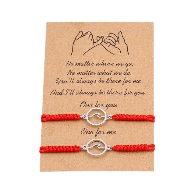 Bracelets Magnétiques pour Couples avec Charme Vagues de l'Océan