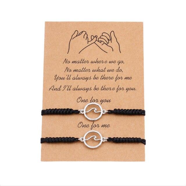 Bracelets Magnétiques pour Couples avec Charme Vagues de l'Océan