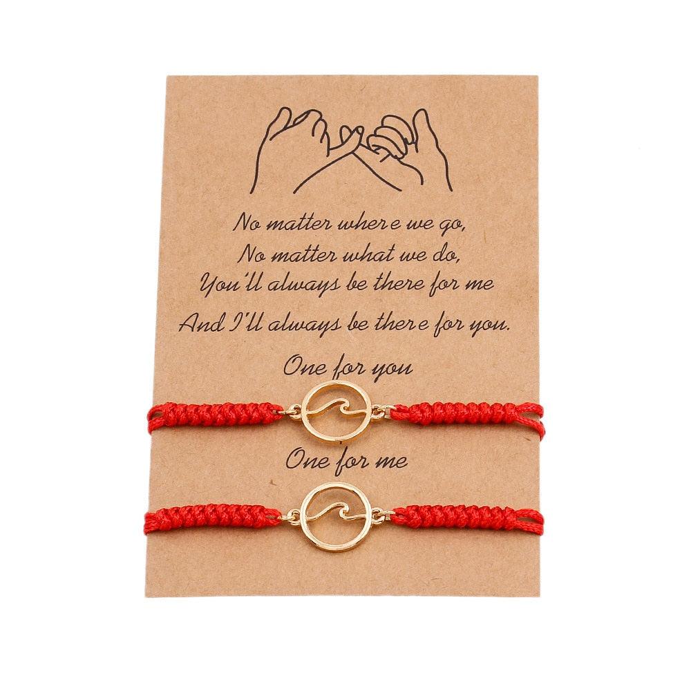 Bracelets Magnétiques pour Couples avec Charme Vagues de l'Océan