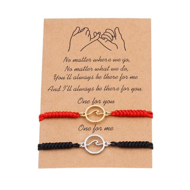Bracelets Magnétiques pour Couples avec Charme Vagues de l'Océan
