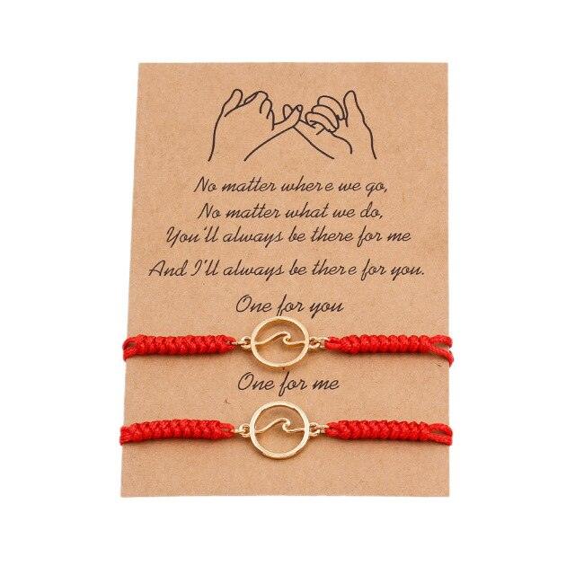 Bracelets Magnétiques pour Couples avec Charme Vagues de l'Océan