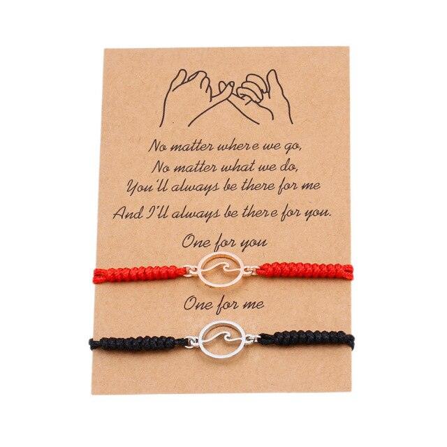 Bracelets Magnétiques pour Couples avec Charme Vagues de l'Océan