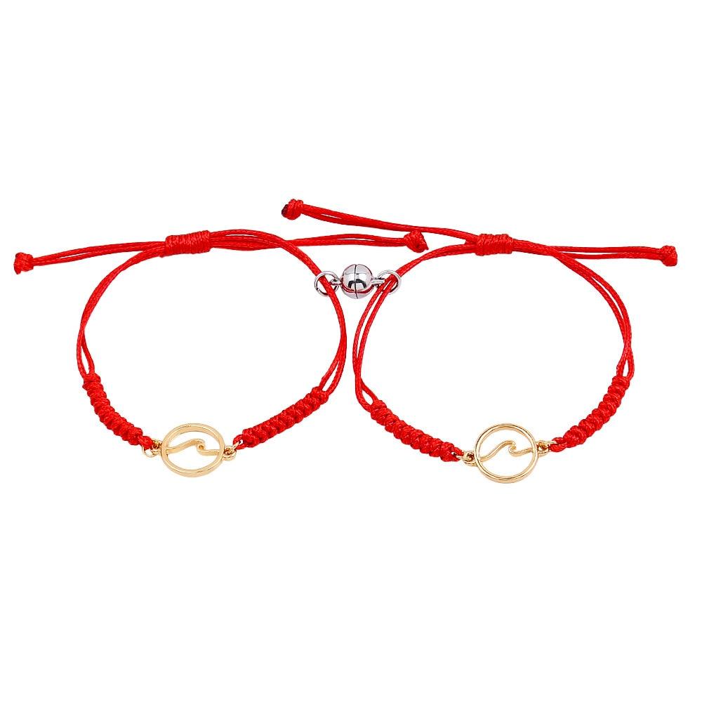 Bracelets Magnétiques pour Couples avec Charme Vagues de l'Océan