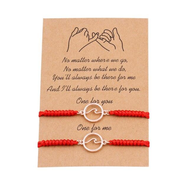 Bracelets Magnétiques pour Couples avec Charme Vagues de l'Océan
