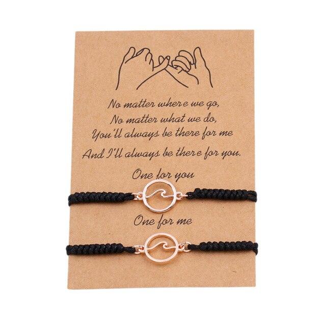 Bracelets Magnétiques pour Couples avec Charme Vagues de l'Océan