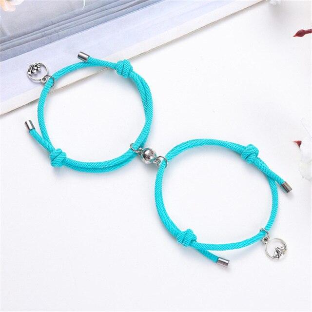 Bracelets Magnétiques pour Couples - Bijoux d'Amitié Ajustables
